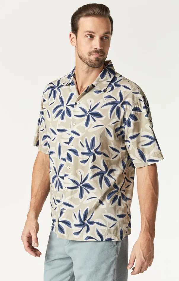 Men Printed Shirt In Silver Lining Printed Mavi Jeans TShirts Men Printed Shirt In Silver Lining Printed Mavi Jeans TShirts