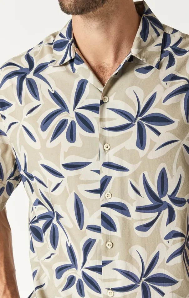 Men Printed Shirt In Silver Lining Printed Mavi Jeans TShirts Men Printed Shirt In Silver Lining Printed Mavi Jeans TShirts