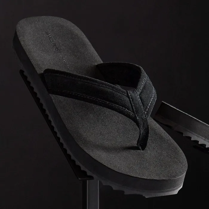 Men Sandals James Perse Men039S Suede Flip Flop Black