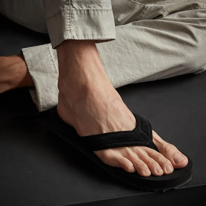 Men Sandals James Perse Men039S Suede Flip Flop Black