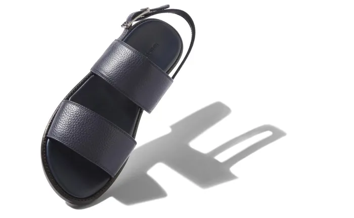 Men Sandals Manolo Blahnik BULGOBIS Navy Blue Calf Leather Sandals Men Sandals Manolo Blahnik BULGOBIS Navy Blue Calf Leather Sandals
