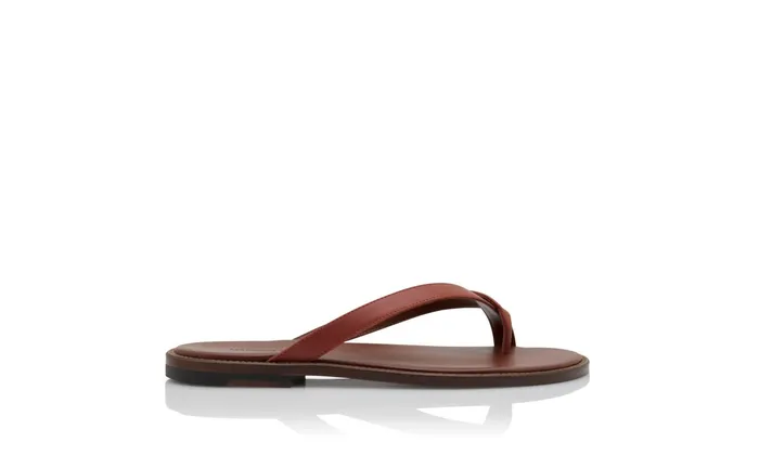Men Sandals Manolo Blahnik SIRACUSA Mid Brown Calf Leather Flat Sandals Men Sandals Manolo Blahnik SIRACUSA Mid Brown Calf Leather Flat Sandals
