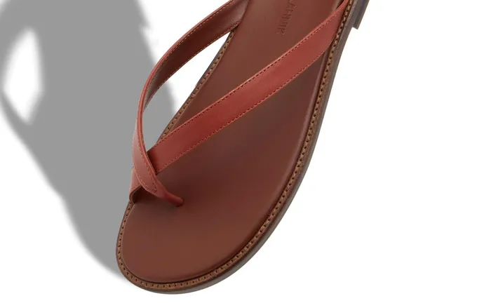 Men Sandals Manolo Blahnik SIRACUSA Mid Brown Calf Leather Flat Sandals Men Sandals Manolo Blahnik SIRACUSA Mid Brown Calf Leather Flat Sandals