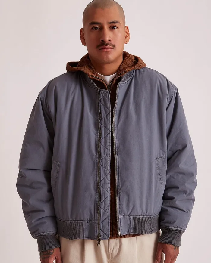Men Saturdays NYC Outerwear Christo Bomber Jacket Black Men Saturdays NYC Outerwear Christo Bomber Jacket Black