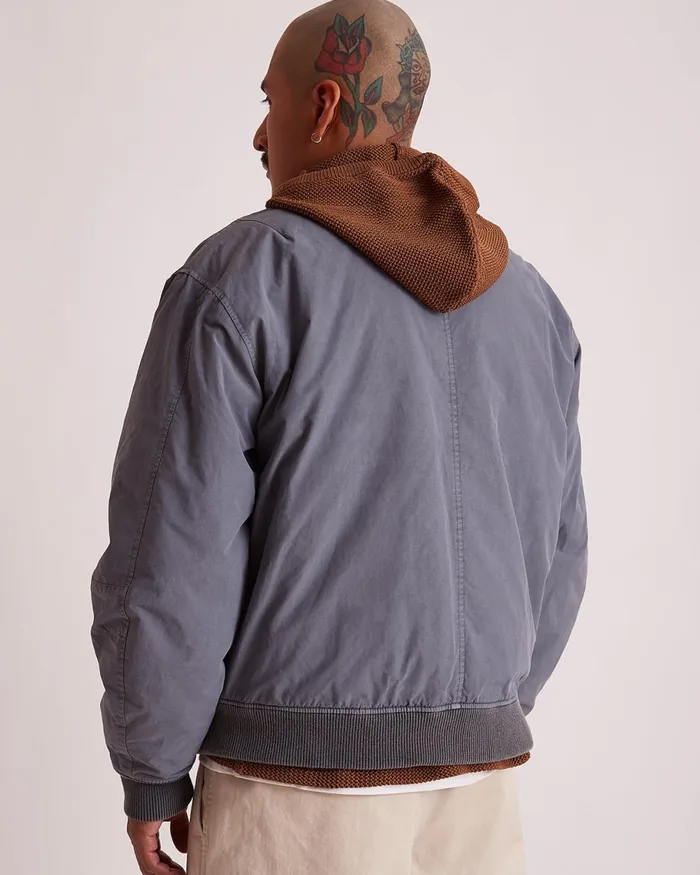 Men Saturdays NYC Outerwear Christo Bomber Jacket Black Men Saturdays NYC Outerwear Christo Bomber Jacket Black