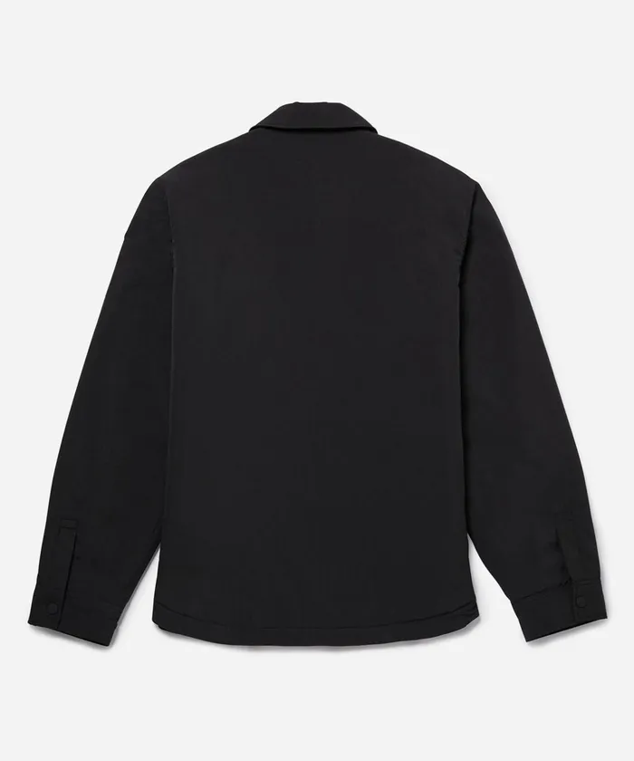 Men Saturdays NYC Outerwear Rhodes Nylon Padded Overshirt Black Men Saturdays NYC Outerwear Rhodes Nylon Padded Overshirt Black