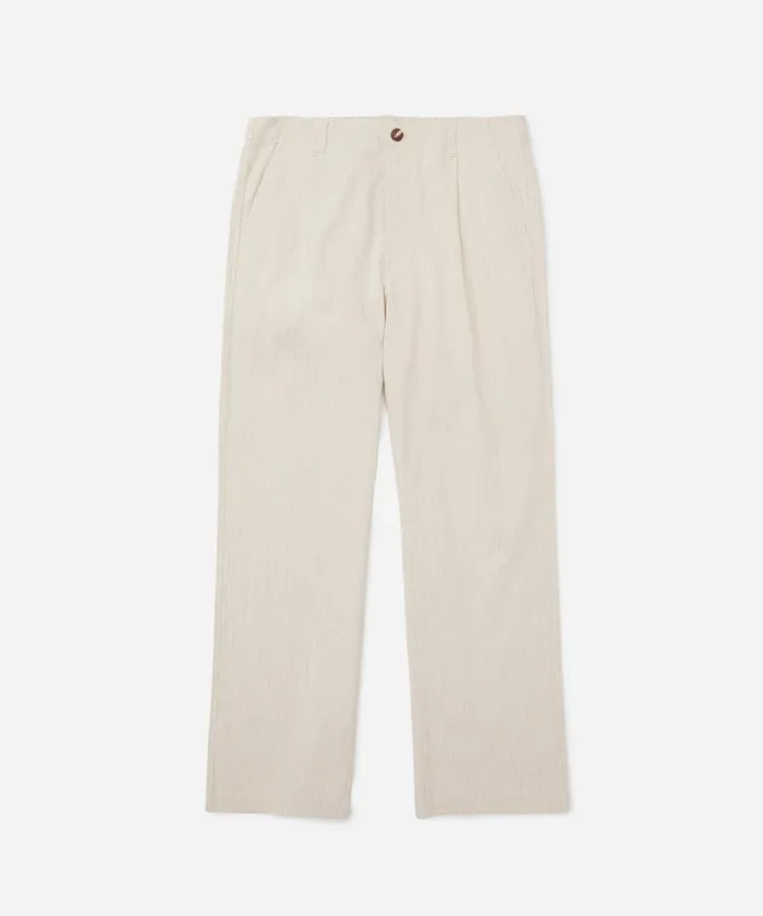 Men Saturdays NYC Pants Dean Linen Trouser Natural