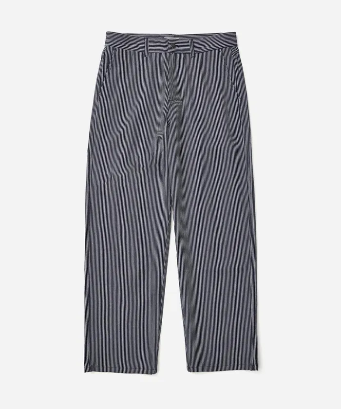 Men Saturdays NYC Pants George Stripe Cotton Twill Pant Ocean