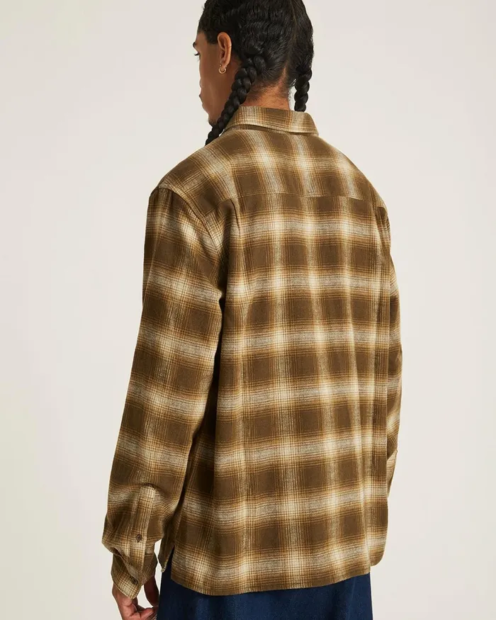 Men Saturdays NYC Shirts Mickey Cotton Linen Long Sleeve Shirt Coffeebean Men Saturdays NYC Shirts Mickey Cotton Linen Long Sleeve Shirt Coffeebean