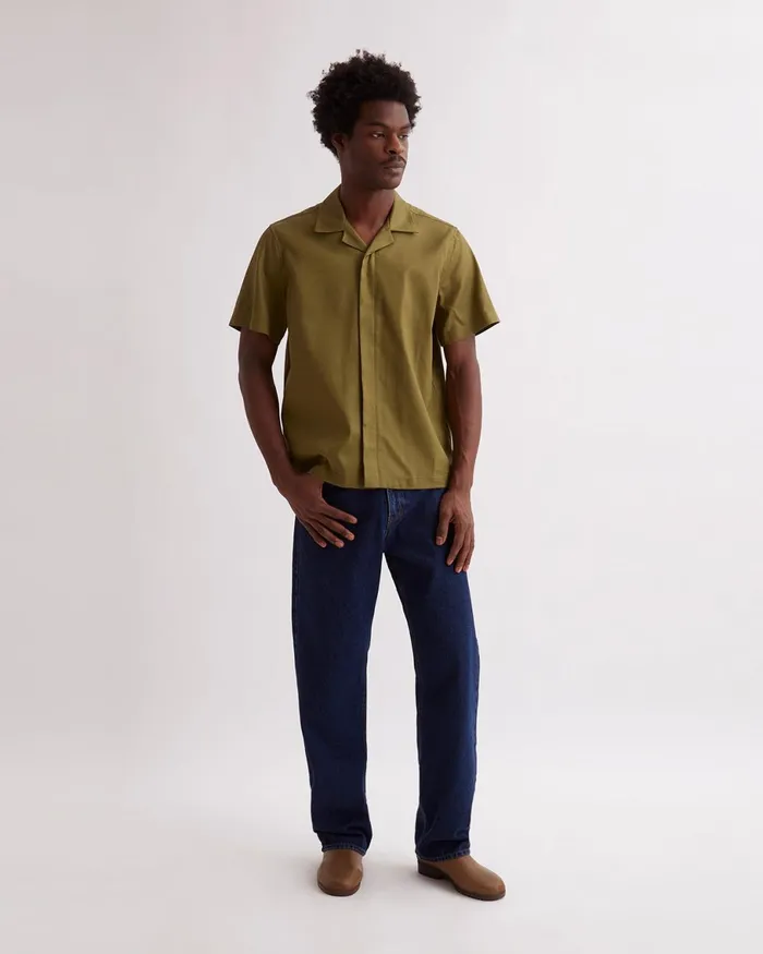Men Saturdays NYC Shirts York Camp Collar SS Shirt Mayfly Men Saturdays NYC Shirts York Camp Collar SS Shirt Mayfly