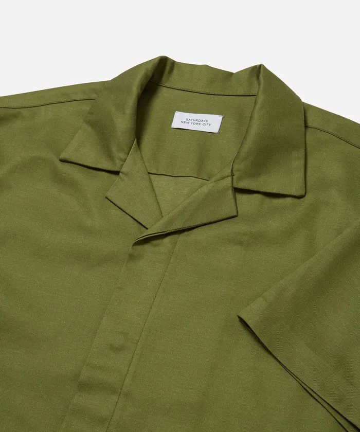 Men Saturdays NYC Shirts York Camp Collar SS Shirt Mayfly Men Saturdays NYC Shirts York Camp Collar SS Shirt Mayfly