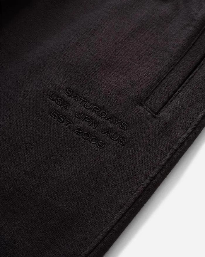 Men Saturdays NYC Sweatshirts and Sweatpants Abrams International Sweatpant Black