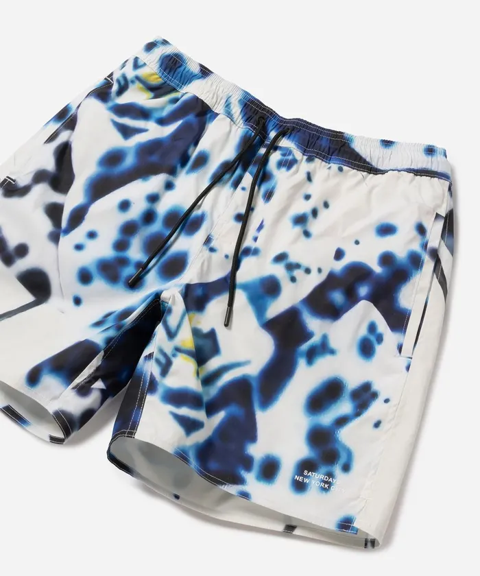 Men Saturdays NYC Swimwear Timothy Dossy Swim Short Ivory Men Saturdays NYC Swimwear Timothy Dossy Swim Short Ivory