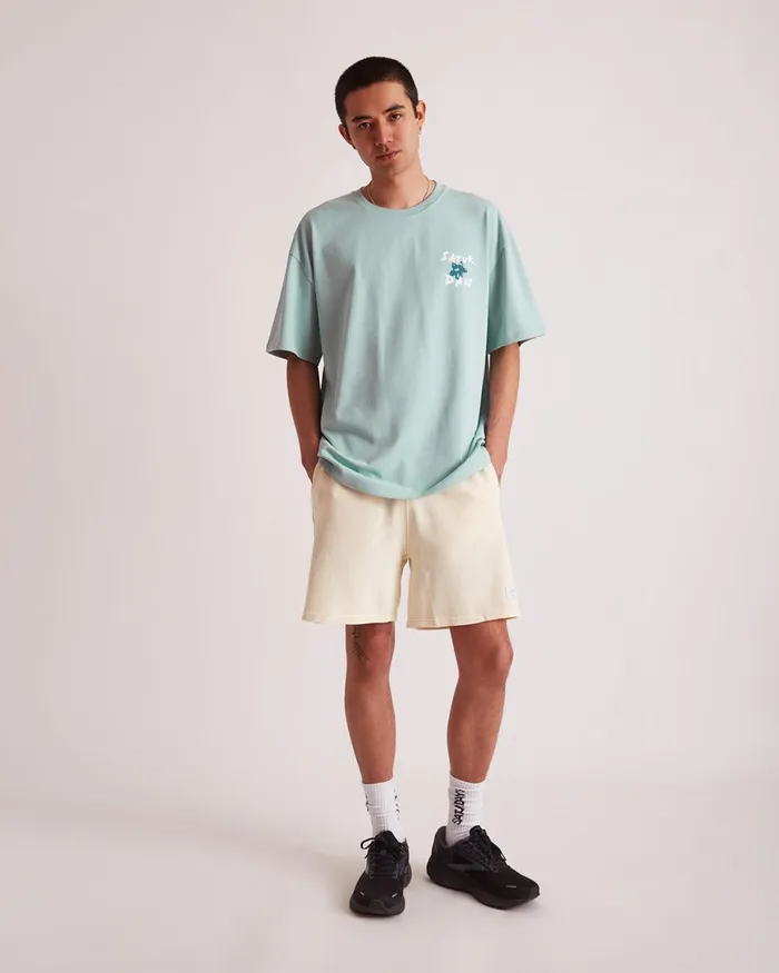 Men Saturdays NYC Tees Flower Relaxed SS Tee Canalblue Men Saturdays NYC Tees Flower Relaxed SS Tee Canalblue