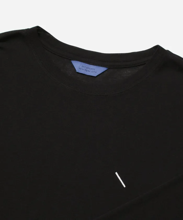 Men Saturdays NYC Tees Merino Jersey Standard LS Tee Black Men Saturdays NYC Tees Merino Jersey Standard LS Tee Black