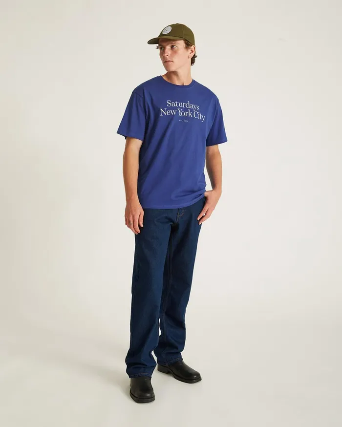 Men Saturdays NYC Tees Miller Standard SS Tee Limoges Men Saturdays NYC Tees Miller Standard SS Tee Limoges