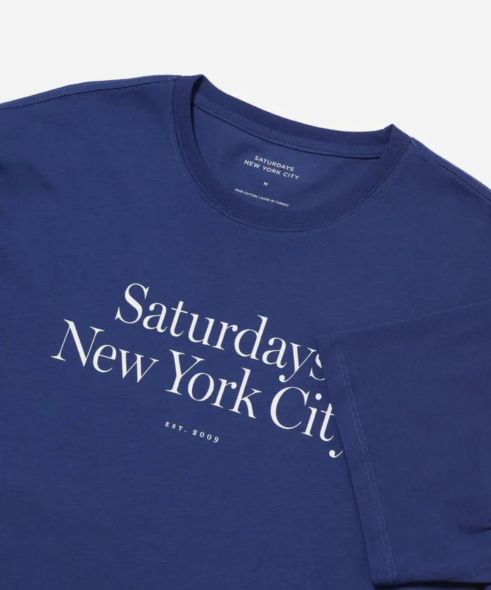 Men Saturdays NYC Tees Miller Standard SS Tee Limoges Men Saturdays NYC Tees Miller Standard SS Tee Limoges
