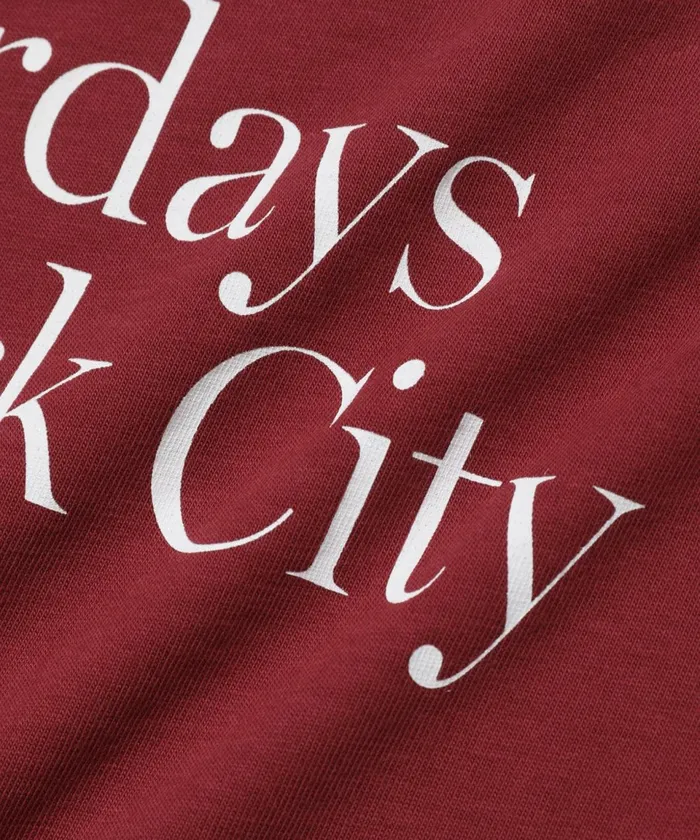 Men Saturdays NYC Tees Miller Standard SS Tee Rhubarb Men Saturdays NYC Tees Miller Standard SS Tee Rhubarb