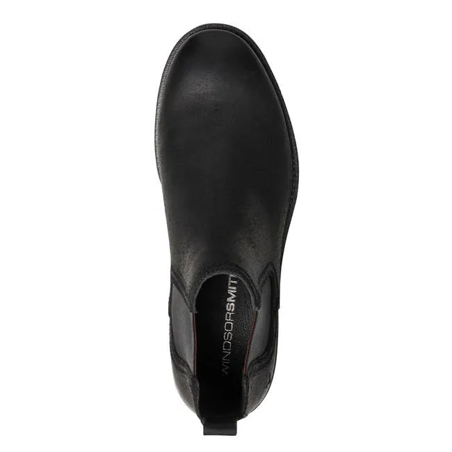 Men Saxon Black Oil Suede Boots Windsor Smith Boots