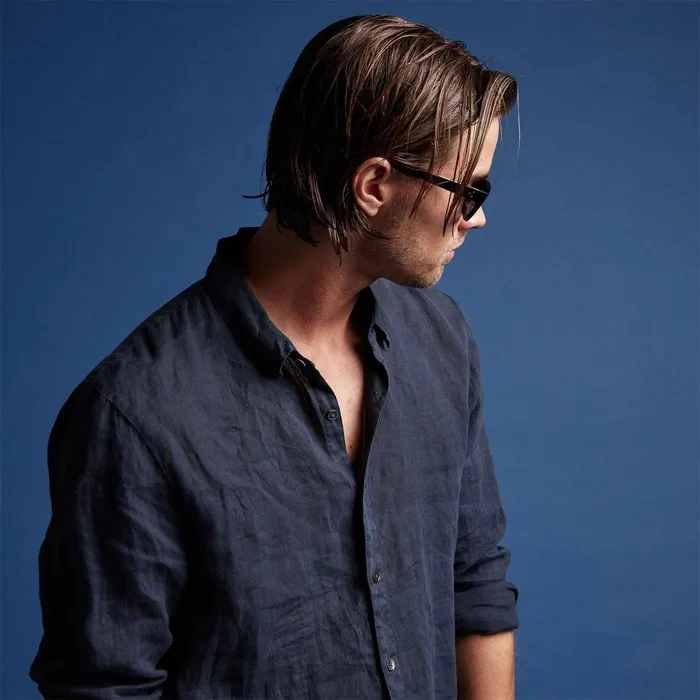 Men Shirting James Perse Classic Linen Shirt Blue Oil