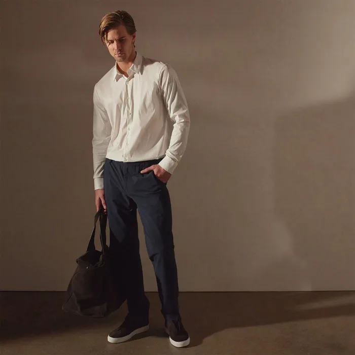 Men Shirting James Perse Matte Stretch Poplin Dress Shirt White