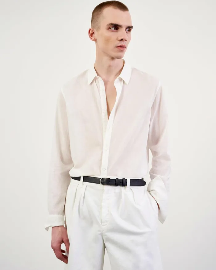 Men Shirts Nili Lotan VITUS SHIRT Black