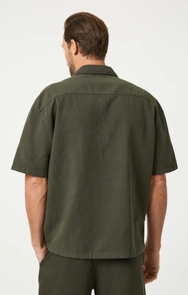 Men Short Sleeve ButtonUp Shirt In Asphalt Mavi Jeans TShirts Men Short Sleeve ButtonUp Shirt In Asphalt Mavi Jeans TShirts