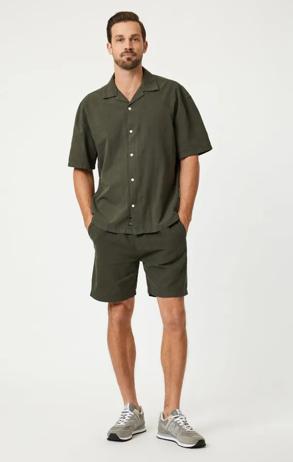 Men Short Sleeve ButtonUp Shirt In Asphalt Mavi Jeans TShirts Men Short Sleeve ButtonUp Shirt In Asphalt Mavi Jeans TShirts