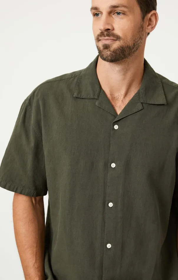 Men Short Sleeve ButtonUp Shirt In Asphalt Mavi Jeans TShirts Men Short Sleeve ButtonUp Shirt In Asphalt Mavi Jeans TShirts