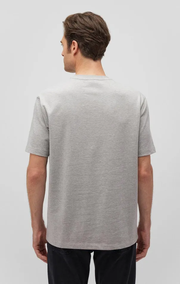 Men Short Sleeve TShirt In Light Grey Melange Mavi Jeans TShirts Men Short Sleeve TShirt In Light Grey Melange Mavi Jeans TShirts