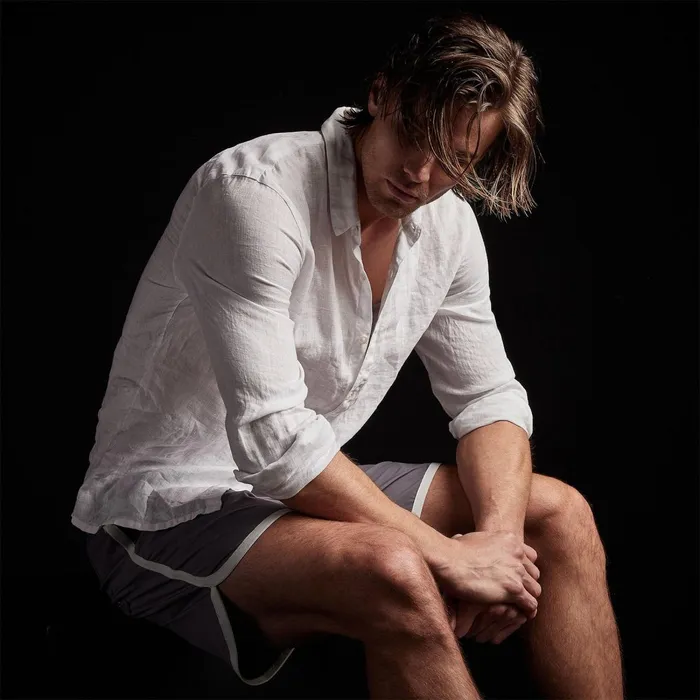 Men Shorts James Perse Curved Hem Board Short Duskshell