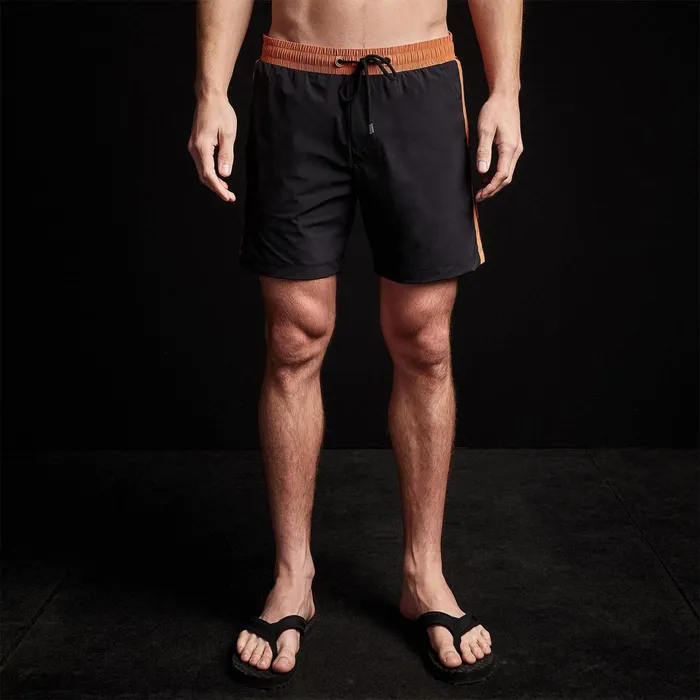 Men Shorts James Perse Double Stripe Swim Short Blackburma
