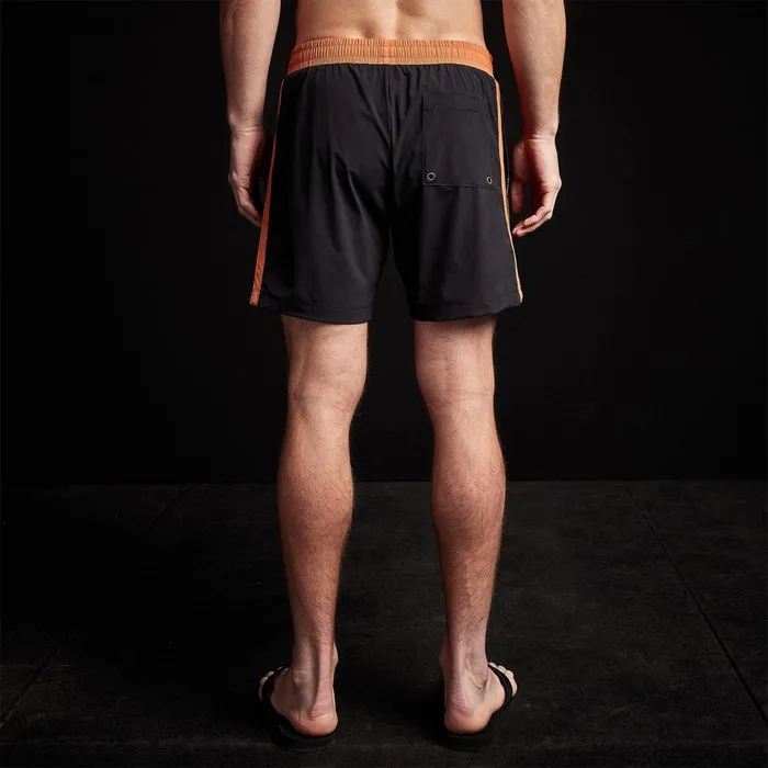 Men Shorts James Perse Double Stripe Swim Short Blackburma