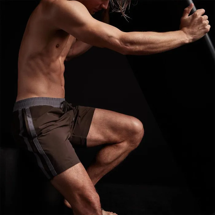 Men Shorts James Perse Double Stripe Swim Short Porcupinedusk