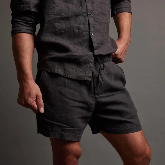 Men Shorts James Perse Lightweight Linen Short Magma Pigment