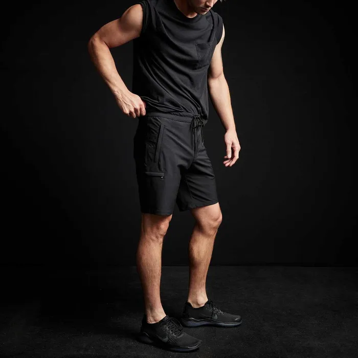 Men Shorts James Perse Performance Cotton Short Black