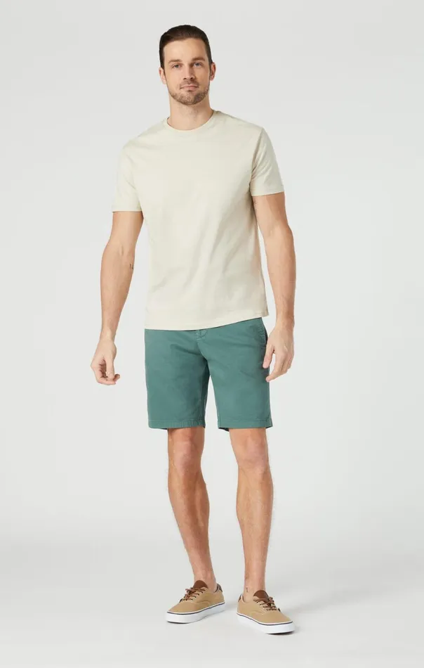 Men Simon Shorts In Silver Pine Twill Mavi Jeans Shorts