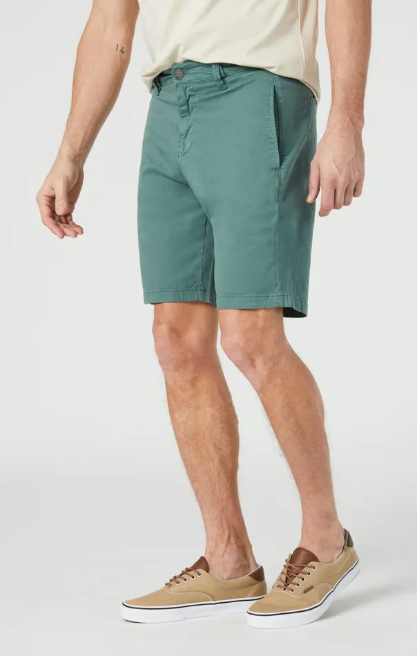 Men Simon Shorts In Silver Pine Twill Mavi Jeans Shorts Men Simon Shorts In Silver Pine Twill Mavi Jeans Shorts