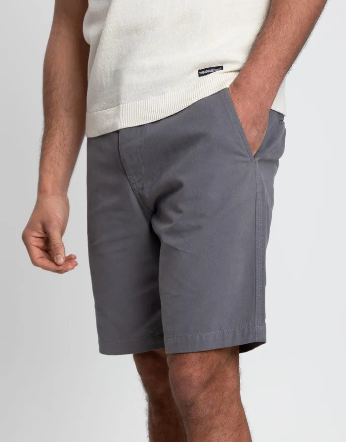 Men Slate Cotton Chino Shorts Slate Threadbare Shorts Men Slate Cotton Chino Shorts Slate Threadbare Shorts