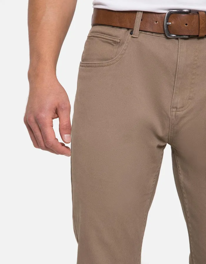Men Stone Belted Chino Trousers Stone Threadbare Trousers and Cargos Men Stone Belted Chino Trousers Stone Threadbare Trousers and Cargos