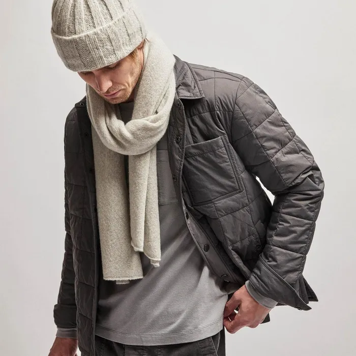 Men Sweat TopsBottoms James Perse French Terry Pocket Crew Silver Grey