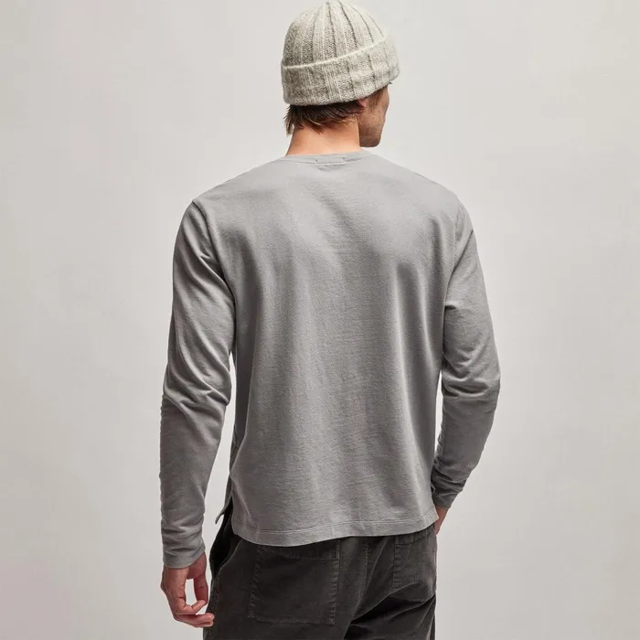 Men Sweat TopsBottoms James Perse French Terry Pocket Crew Silver Grey