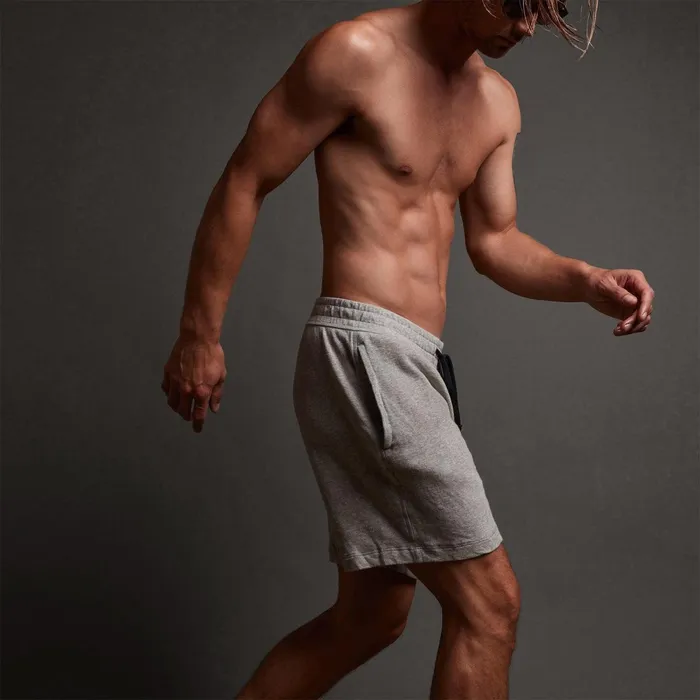 Men Sweat TopsBottoms James Perse French Terry Sweat Short Heather Grey
