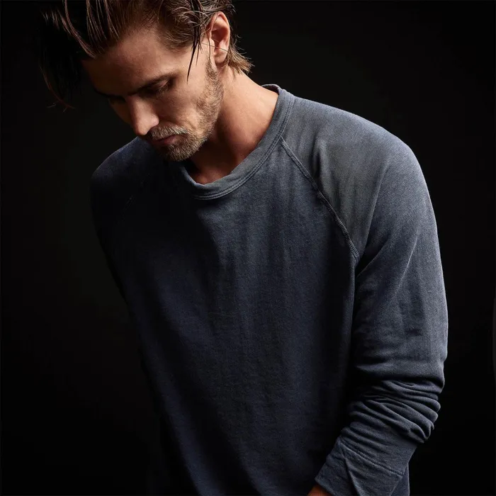 Men Sweat TopsBottoms James Perse Vintage French Terry Sweatshirt Sea Captain Pigment