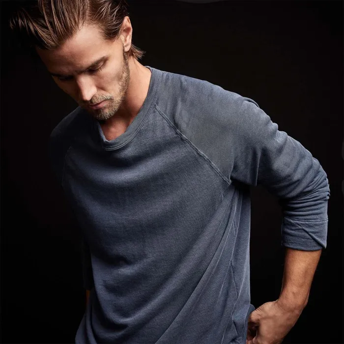 Men Sweat TopsBottoms James Perse Vintage French Terry Sweatshirt Sea Captain Pigment