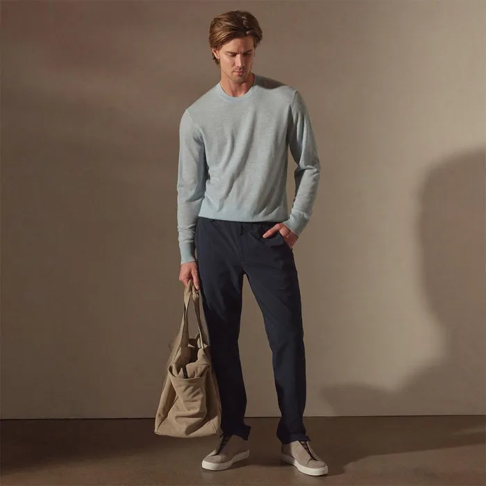 Men Sweaters James Perse Featherweight Cashmere Crew Open Sky