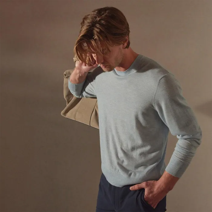 Men Sweaters James Perse Featherweight Cashmere Crew Open Sky