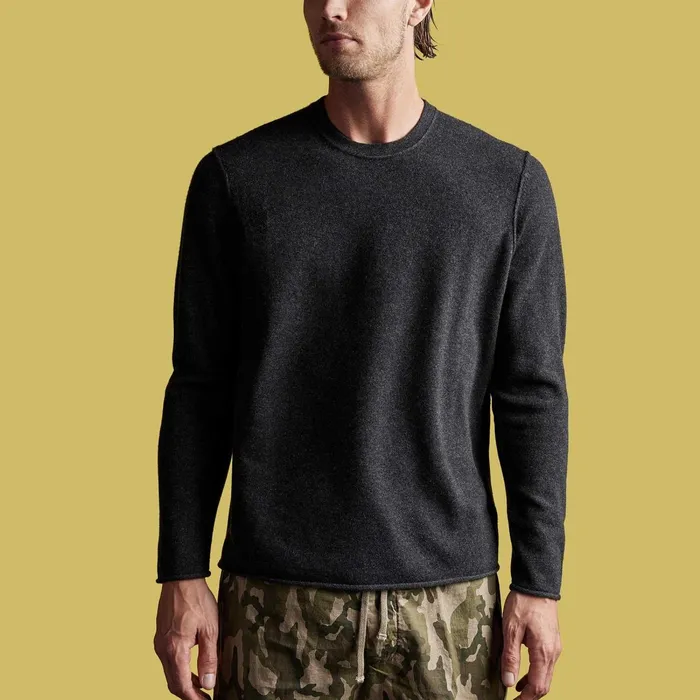 Men Sweaters James Perse Grateful Dead Recycled Cashmere Sweater Anthracite