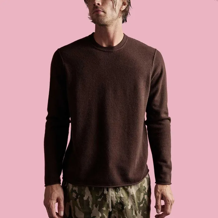 Men Sweaters James Perse Grateful Dead Recycled Cashmere Sweater Black Cherry
