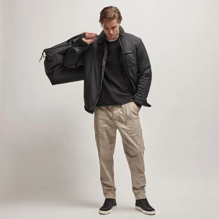 Men Sweaters James Perse Recycled Cashmere Raglan Black